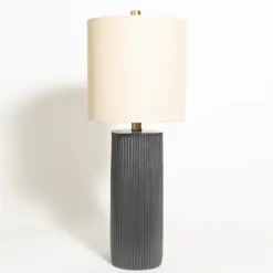 Table Lamps-Kirkland's Home Brooks Ribbed Table Lamp Black