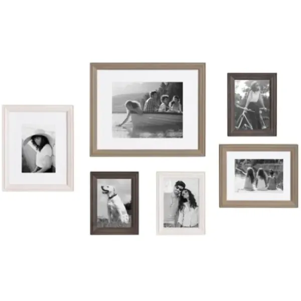 Gallery Wall Frames-Kirkland's Home Brown And Gray 6-Pc. Gallery Wall Frame Set