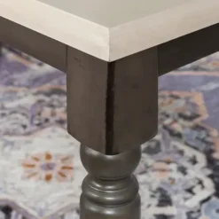 Dining Tables-Kirkland's Home Brown And White Traditional Dining Table Brown/White