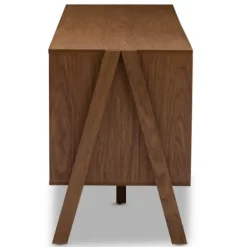 Cabinets & Sideboards-Kirkland's Home Brown And White Wood Mid-Century Modern Sideboard