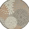Outdoor Rugs-Kirkland's Home Brown Bordered Outdoor Area Rug, 5X7 Brown/Tan
