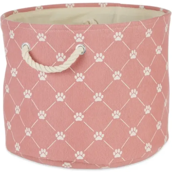 Baskets & Boxes-Kirkland's Home Brown Galvanized Tapered Box With Rope Handles Brown/Gray