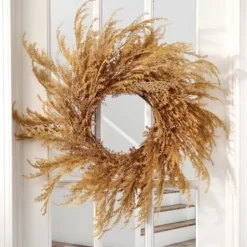 Wreaths-Kirkland's Home Brown Pampas Grass Harvest Wreath Brown/Tan