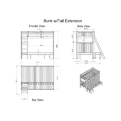 Beds & Headboards-Kirkland's Home Brown Pine 2-Drawer Detachable Full/Twin Bunk Bed
