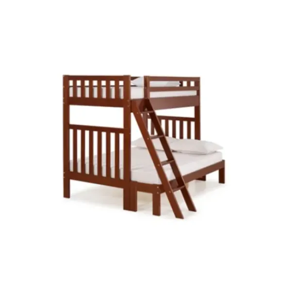 Beds & Headboards-Kirkland's Home Brown Pine Wood Detachable Full And Twin Bunk Bed