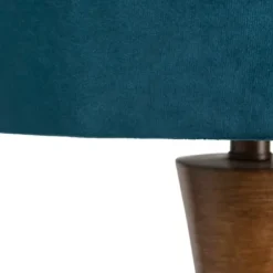 Table Lamps-Kirkland's Home Brown Tapered Base Velvet Shade Table Lamp Blue