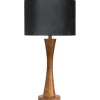 Table Lamps-Kirkland's Home Brown Tapered Base Velvet Shade Table Lamp Gray