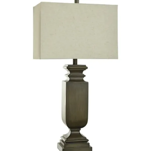 Table Lamps-Kirkland's Home Brown Traditional Rectangular Table Lamp Brown/Tan