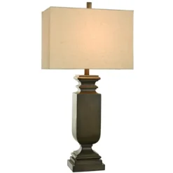 Table Lamps-Kirkland's Home Brown Traditional Rectangular Table Lamp Brown/Tan