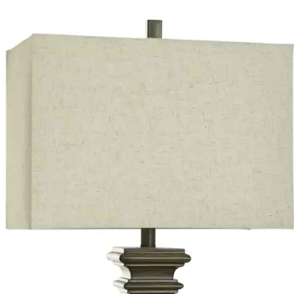 Table Lamps-Kirkland's Home Brown Traditional Rectangular Table Lamp Brown/Tan