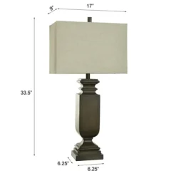 Table Lamps-Kirkland's Home Brown Traditional Rectangular Table Lamp Brown/Tan