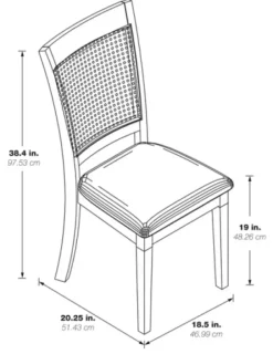 Dining Chairs-Kirkland's Home Brown Wilbur Cane Back Dining Chairs, Set Of 2 Brown/White