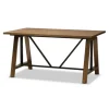 Office Furniture-Kirkland's Home Brown Wood And Metal Linear Base Desk
