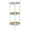 Accent & End Tables-Kirkland's Home Brown Wood And Metal 3-Tier Side Table White