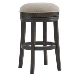 Bar Stools & Counter Height Stools-Kirkland's Home Brown Wood Backless Swivel 2-Pc. Bar Stool Set Gray