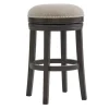 Bar Stools & Counter Height Stools-Kirkland's Home Brown Wood Backless Swivel Bar Stool Gray