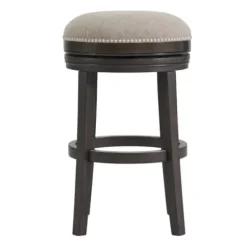 Bar Stools & Counter Height Stools-Kirkland's Home Brown Wood Backless Swivel Bar Stool Gray