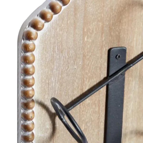 Wall Storage-Kirkland's Home Brown Wood Bottle Frame Metal Bracket Wine Holder