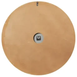 Clocks-Kirkland's Home Brown Wood Frame Black Metal Cutout Wall Clock