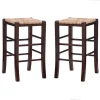 Bar Stools & Counter Height Stools-Kirkland's Home Brown Wood Grass Backless 2-Pc. Counter Stool Set Tan