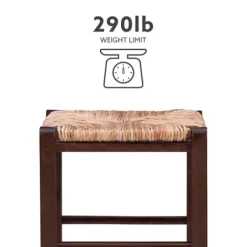 Bar Stools & Counter Height Stools-Kirkland's Home Brown Wood Grass Backless 2-Pc. Counter Stool Set Tan