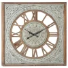 Clocks-Kirkland's Home Brown Wood Gray Metal Cutout Wall Clock