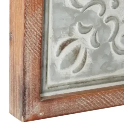 Clocks-Kirkland's Home Brown Wood Gray Metal Cutout Wall Clock