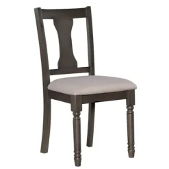 Dining Chairs-Kirkland's Home Brown Wood Upholstered Dining Chairs, Set Of 2 Brown/Gray