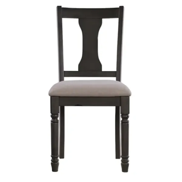 Dining Chairs-Kirkland's Home Brown Wood Upholstered Dining Chairs, Set Of 2 Brown/Gray