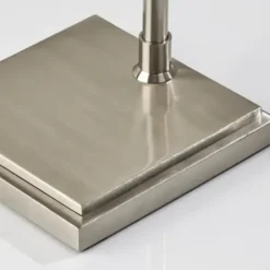 Floor Lamps-Kirkland's Home Brushed Adjustable Arm Floor Lamp Silver