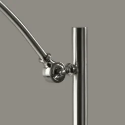 Floor Lamps-Kirkland's Home Brushed Adjustable Arm Floor Lamp Silver