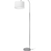 Floor Lamps-Kirkland's Home Brushed Nickel Arched Stem Floor Lamp White
