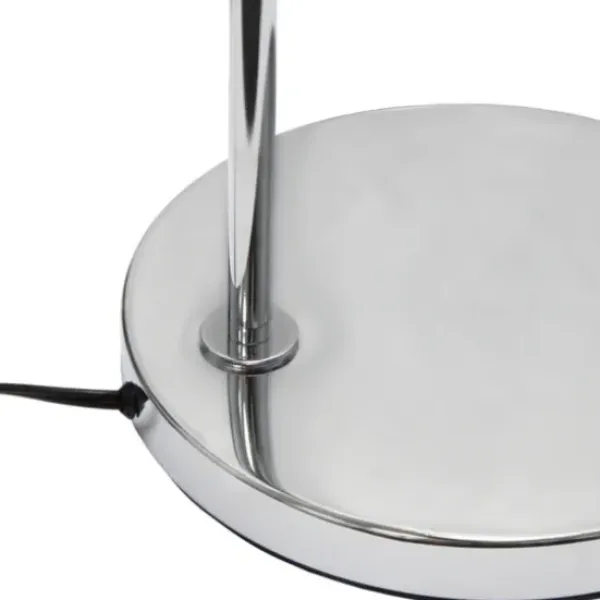 Floor Lamps-Kirkland's Home Brushed Nickel Arched Stem Floor Lamp White