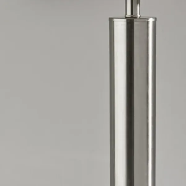Table Lamps-Kirkland's Home Brushed Steel Cylinder Table Lamp White