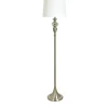 Floor Lamps-Kirkland's Home Brushed Steel Fluted Floor Lamp White