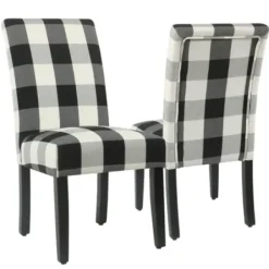 Dining Chairs-Kirkland's Home Buffalo Check Dining Chairs, Set Of 2 Black