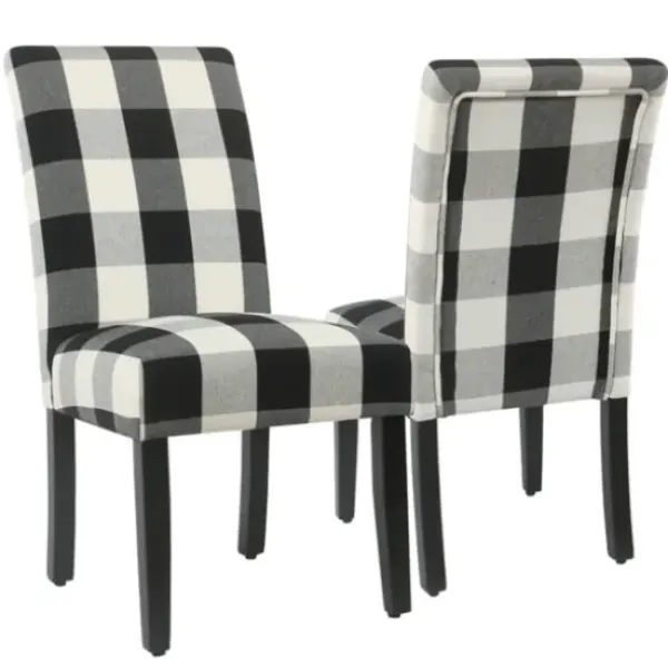 Dining Chairs-Kirkland's Home Buffalo Check Dining Chairs, Set Of 2 Black