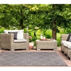 Outdoor Rugs-Kirkland's Home Buffalo Check Outdoor Accent Rug, 2X3 Blue