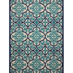 Outdoor Rugs-Kirkland's Home Buffalo Check Outdoor Runner Blue