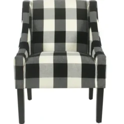 Accent Chairs-Kirkland's Home Buffalo Check Swoop Accent Chair Black