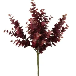 Stems & Bouquets-Kirkland's Home Burgundy Jade Leaf Sprays, Set Of 4 Red/Brown