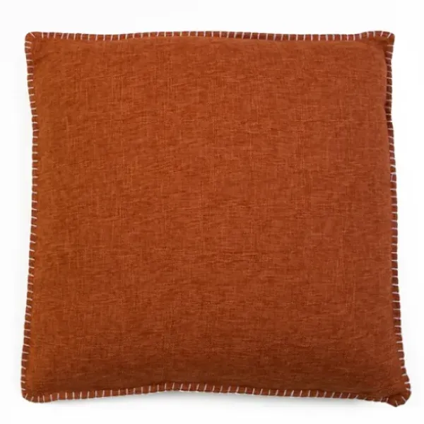Pillows-Kirkland's Home Burnt Chunky Weave Pillows, Set Of 2 Orange