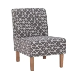 Accent Chairs-Kirkland's Home Burst Patterned Slipper Accent Chair Gray