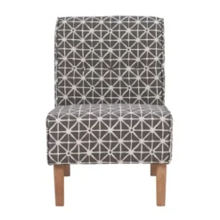 Accent Chairs-Kirkland's Home Burst Patterned Slipper Accent Chair Gray