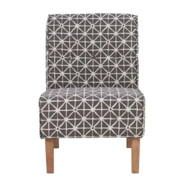 Accent Chairs-Kirkland's Home Burst Patterned Slipper Accent Chair Gray