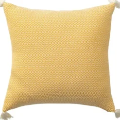 Pillows-Kirkland's Home Buttercup Chevron Organic Cotton Throw Pillow Yellow