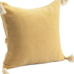 Pillows-Kirkland's Home Buttercup Chevron Organic Cotton Throw Pillow Yellow