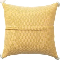 Pillows-Kirkland's Home Buttercup Chevron Organic Cotton Throw Pillow Yellow