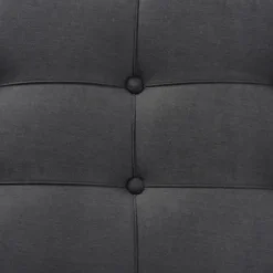 Benches & Ottomans-Kirkland's Home Button Tufted Bench With Mirrored Base Gray