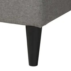 Beds & Headboards-Kirkland's Home Button Tufted Headboard Full Platform Bed Gray